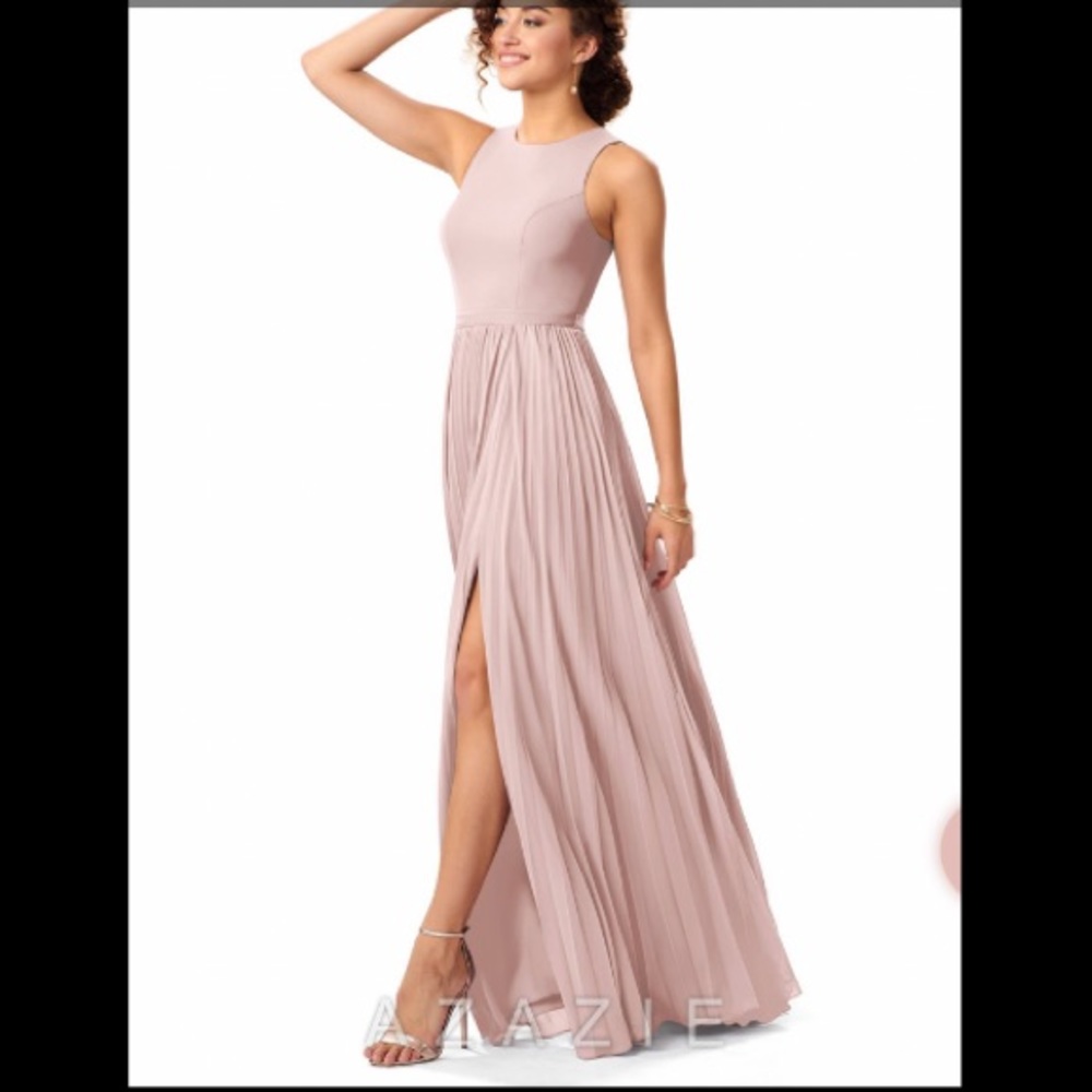 Azazie Lindie bridesmaid dress dusty rose